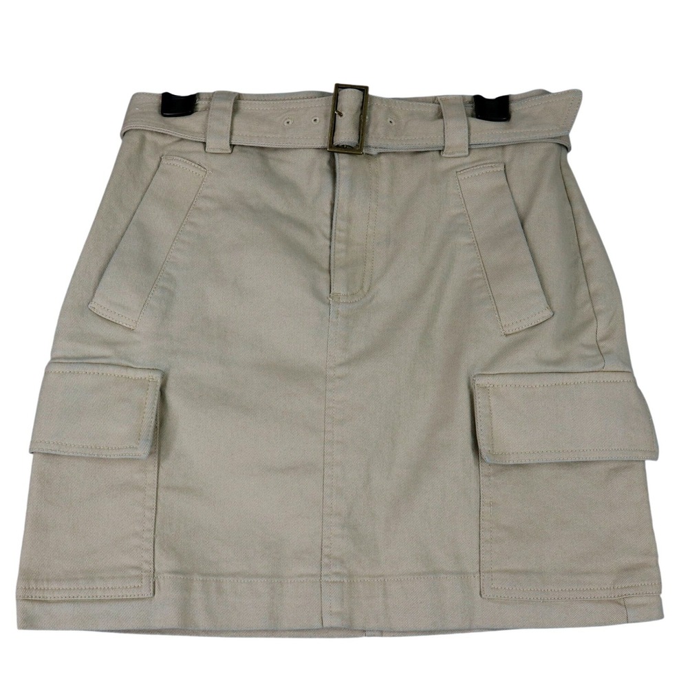 Loft Cargo Safari Skirt Women 6P Belted Utility Mini Casual Workwear